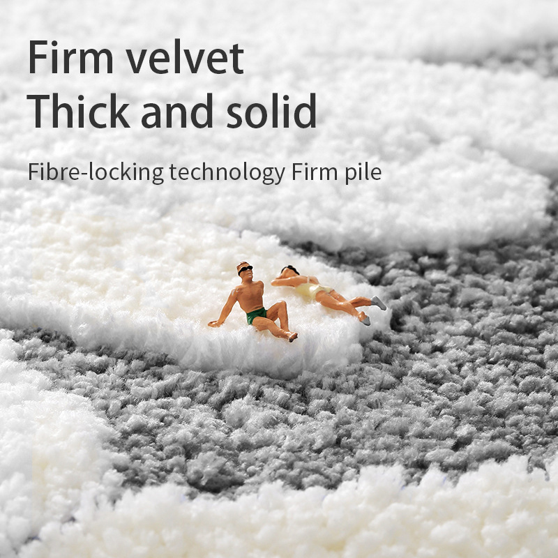 Mei Stylish - Plush Non Slip Bathroom Mat - Rainbow - 50x80cm