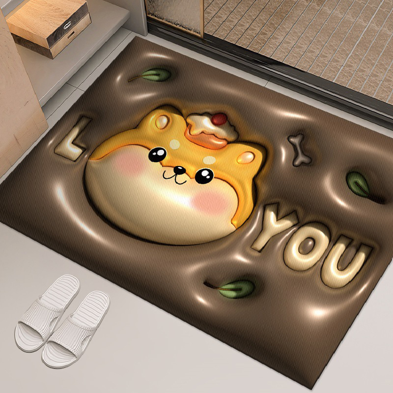 Mei Stylish - Diatom Mud Anti Slip 3D Bathroom Mat - Brown - 45x70cm