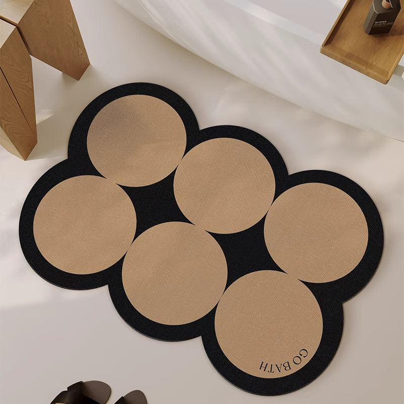 Mei Stylish - Diatom Mud Anti Slip Bathroom Mat - Brown - 50x80cm