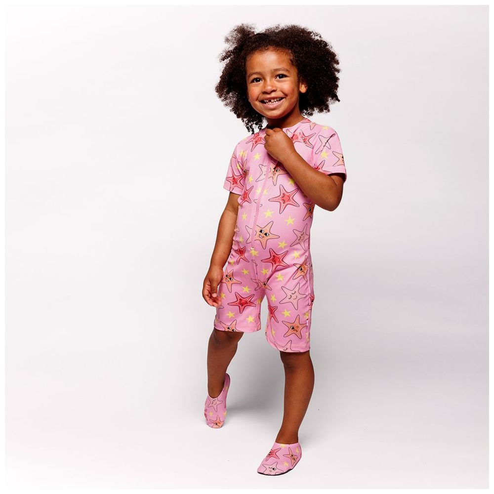 سمافولك - حذاء سباحة مقاوم للأشعة فوق البنفسجية 50 للبنات - نجمة البحر - وردي