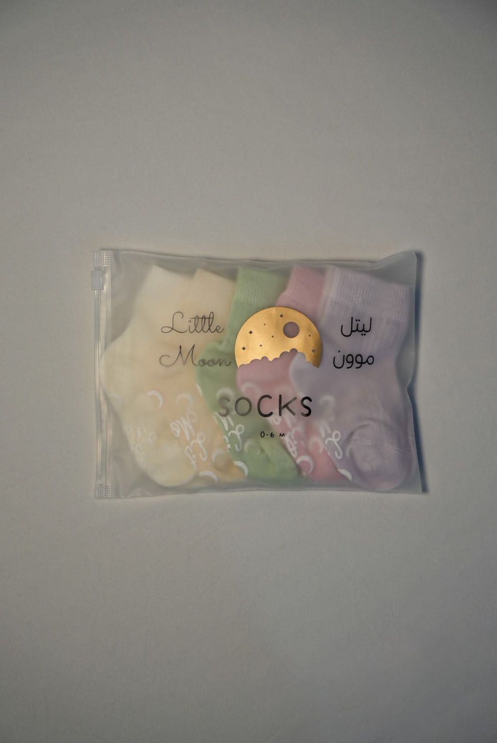 Little Moon - Baby Grip Socks - Pastel - Pack of 5