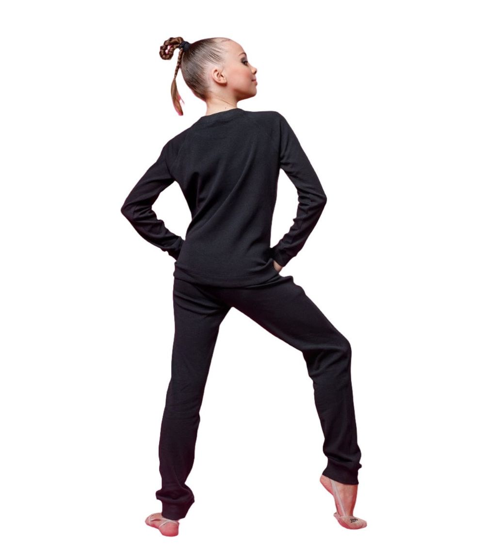 Onesports - 2pc-Set - Girl's Born To Dance Full Sleeves T-Shirt & Pants - Black