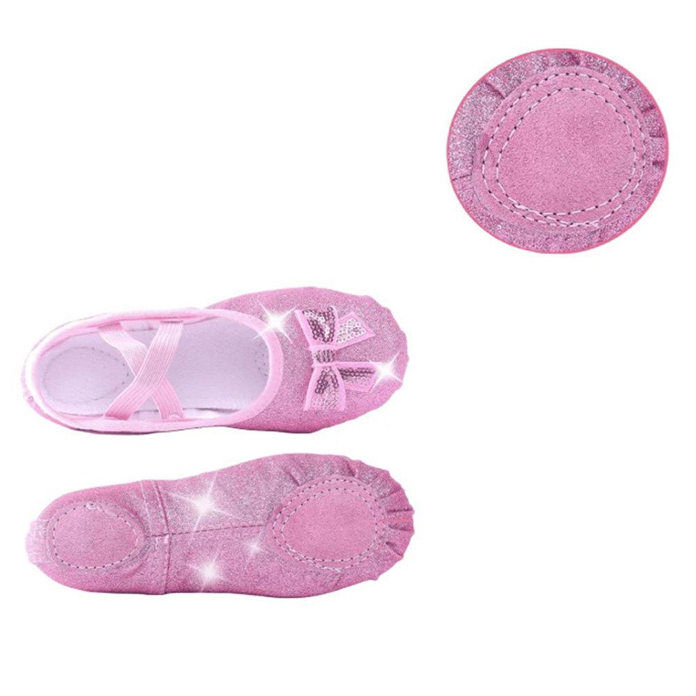 ون سبورتس - حذاء باليه لامع للبنات - وردي