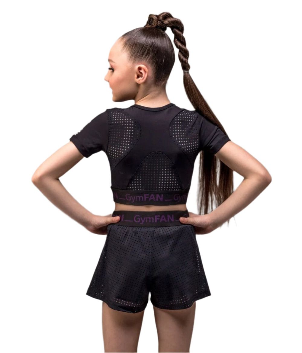 Onesports - Girl's Fan Training Crop Top - Black