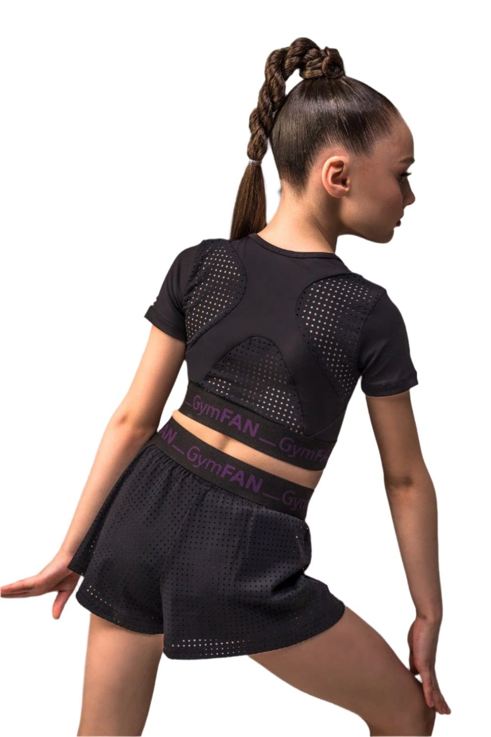 Onesports - Girl's Fan Double Layer Shorts - Black