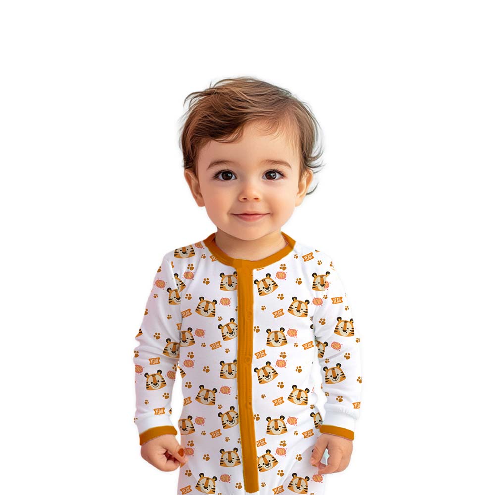 Luay - Printed Full Sleeves Romper Baby Sleepsuit For Baby's - Pack Of 6 - Multicolor