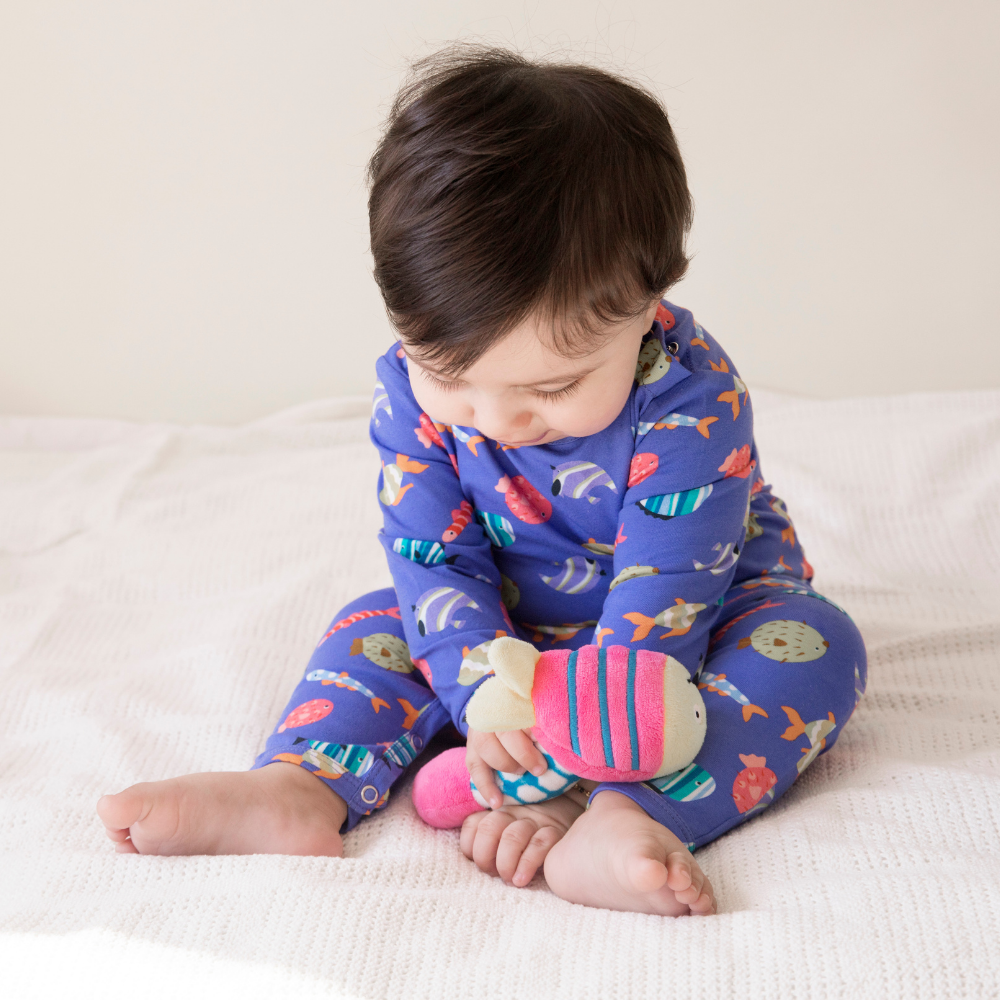 Ola Otter - Sleepsuit - Fuzzy Fishes