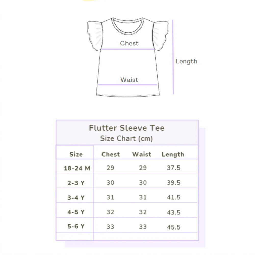 Ola Otter - Flutter Sleeve Top Solid - Deep Water Blue