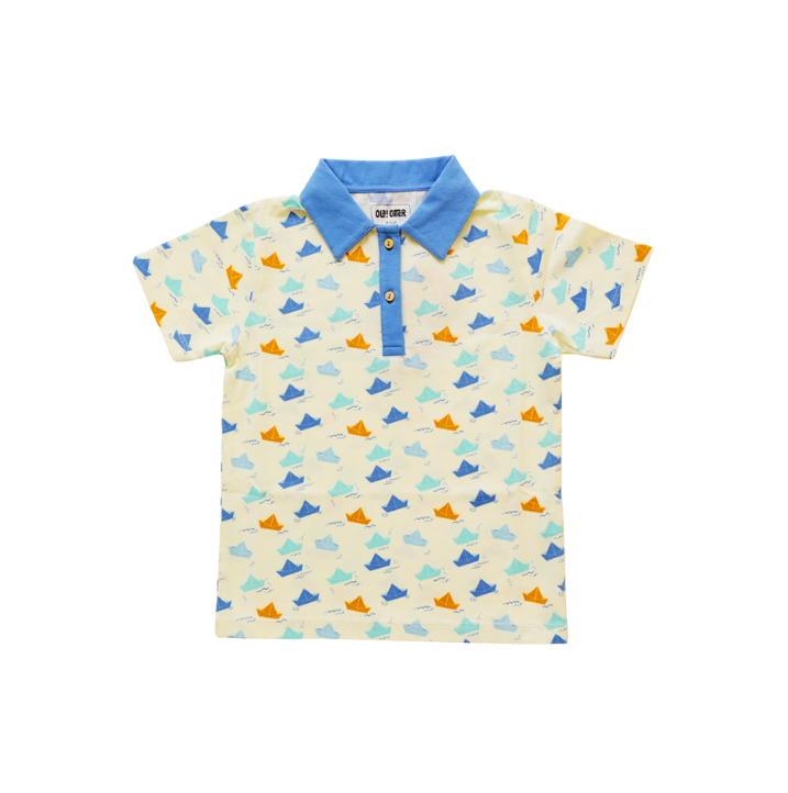 Ola Otter - Polo T-Shirt - Paper Boat