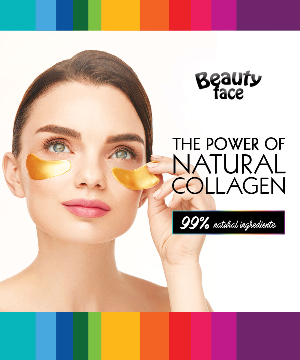 Beauty Face - Collagen Hydrogel Eye Patch - Wrinkle Smooth Effect - 3 Pcs