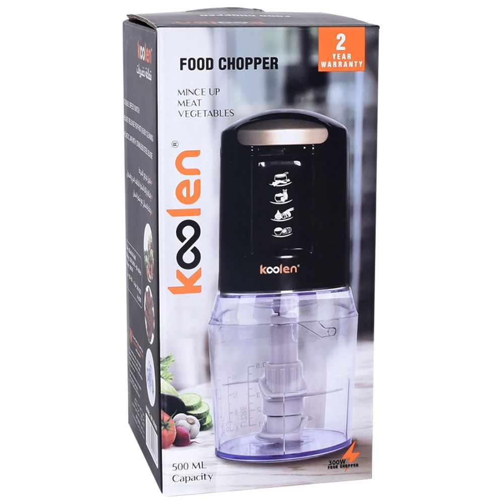 كولين - مفرمة خضروات - أسود وذهبي - 500 مل - 300 واط