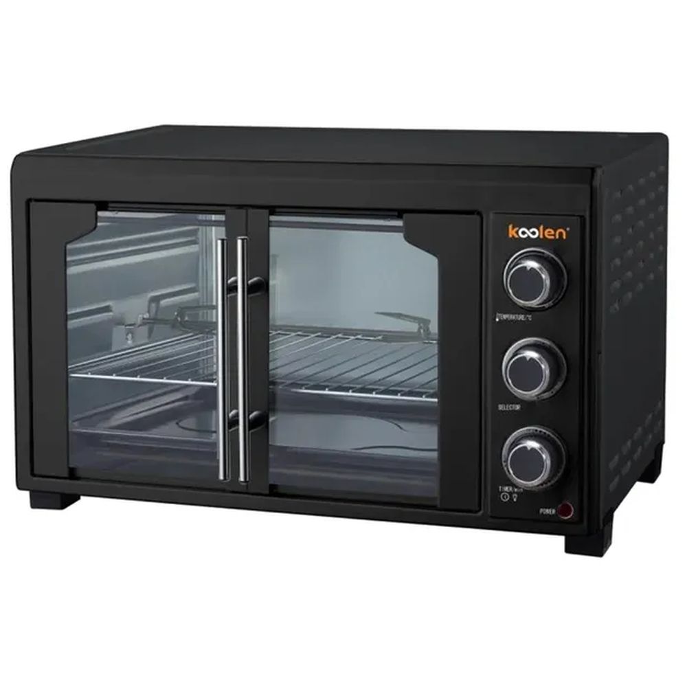 كولين - فرن كهربائي مع باب فرنسي - أسود - 45 لتر - 2000 واط