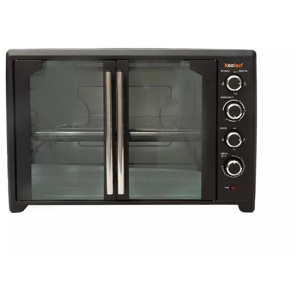 كولين - فرن كهربائي مع باب فرنسي - أسود - 75 لتر - 2800 واط