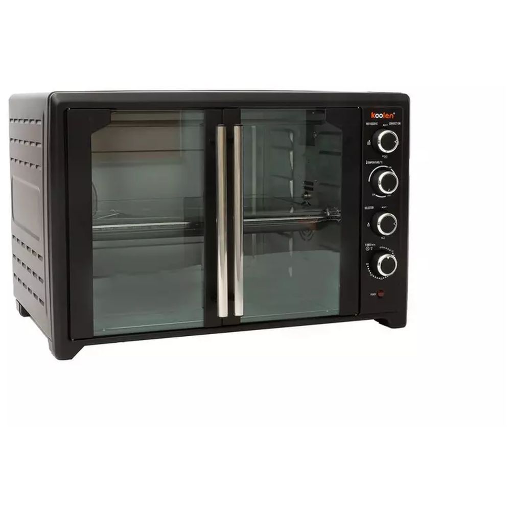 كولين - فرن كهربائي مع باب فرنسي - أسود - 75 لتر - 2800 واط