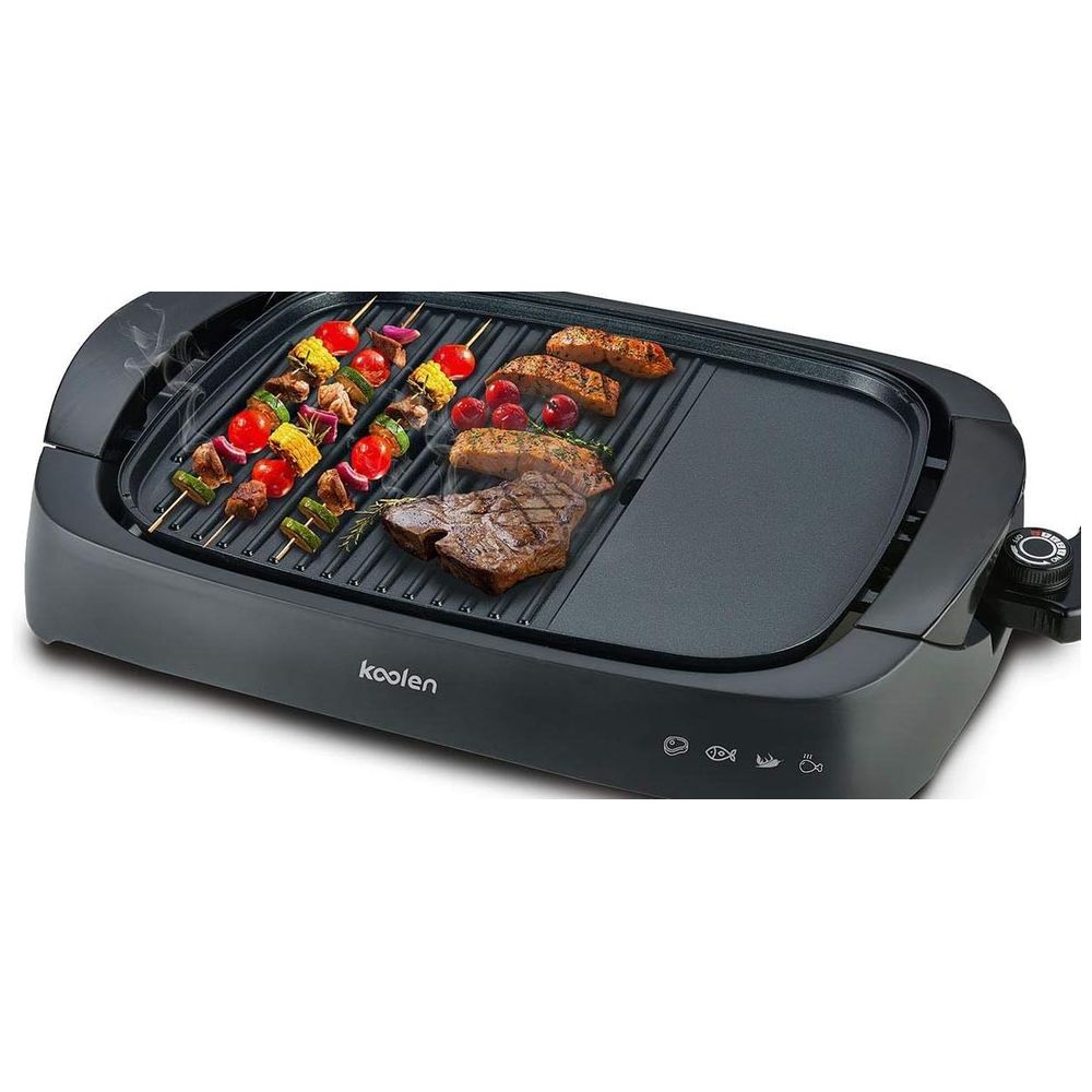 كولين - شواية كهربائية بإضاءة ليد - أسود - 2000 واط