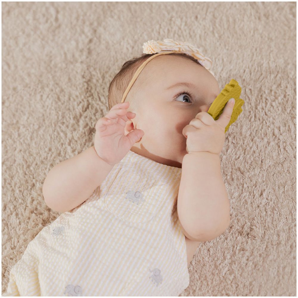 Bimbly - Baby Silicone Teethers Set - Yellow - 2 Pcs