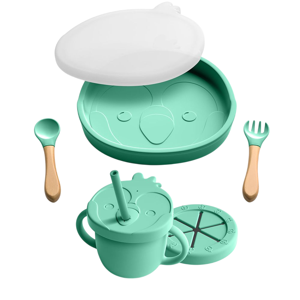 بيمبلي - مجموعة أدوات المائدة 8 في 1 - أخضر - 8 قطع