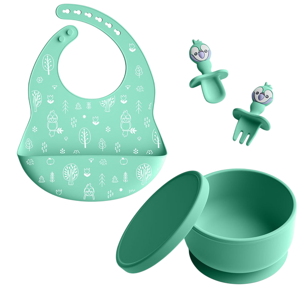 Bimbly - 5-In-1 Baby Feeding Set - Green - 5 Pcs