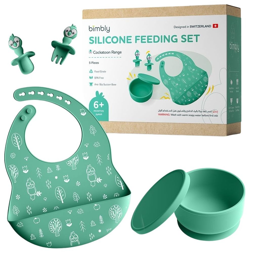 Bimbly - 5-In-1 Baby Feeding Set - Green - 5 Pcs