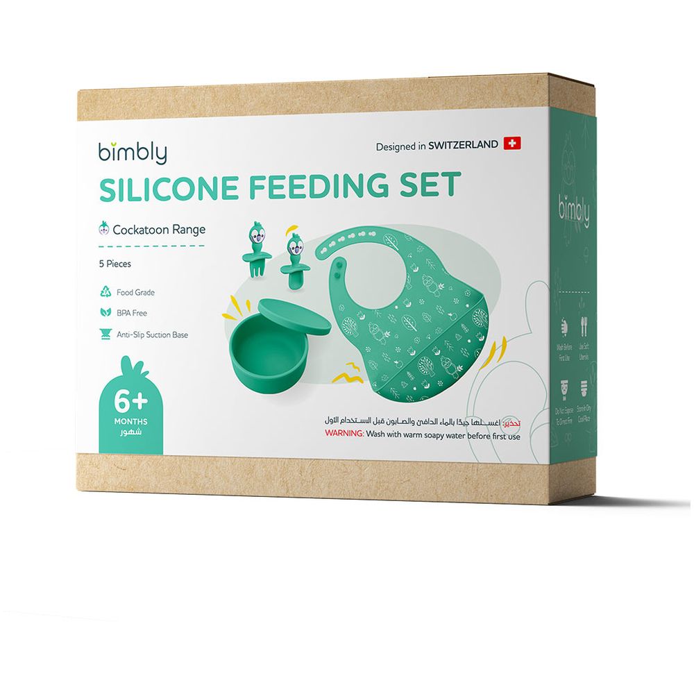 Bimbly - 5-In-1 Baby Feeding Set - Green - 5 Pcs