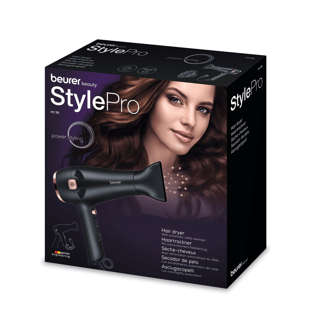 بيورير - مجفف شعر ستايل برو 2000 واط - أسود/زهري