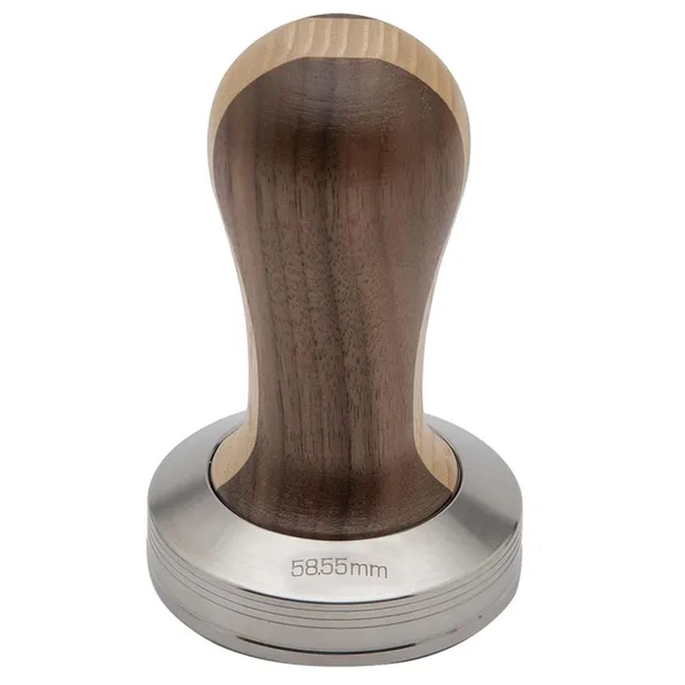Lelit Two Tone Wooden Handle Tamper - Stainless Steel