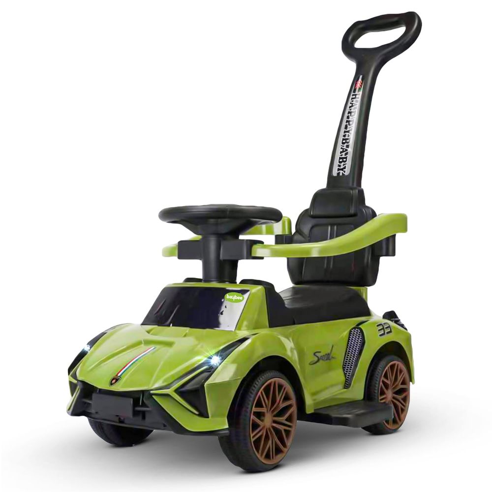 baybee - Ride On Push Car For Kids With Light & Music - Green