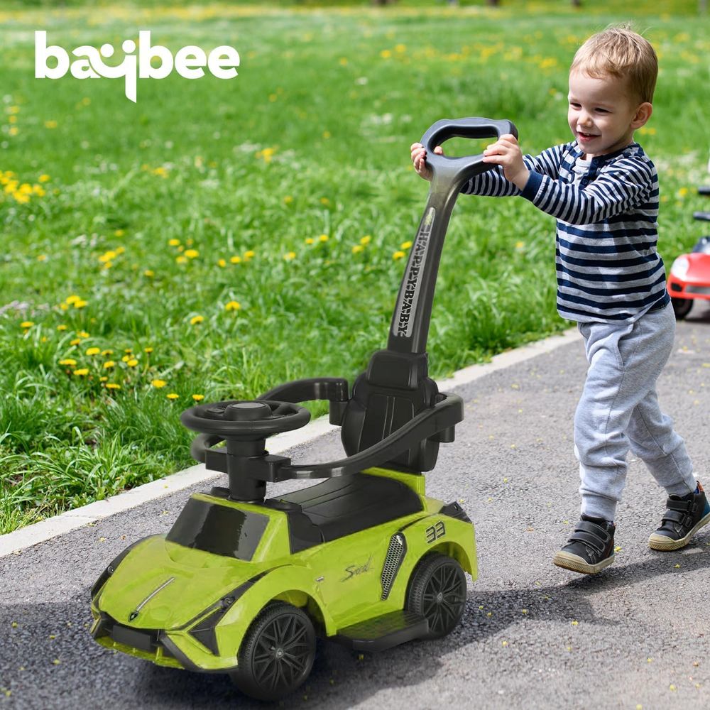 baybee - Ride On Push Car For Kids With Light & Music - Green
