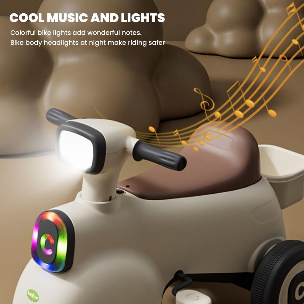 بايبي - دراجة ركوب تعمل بالبطارية 3 في 1 - بيج