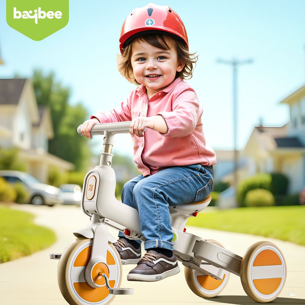 Baybee - Novak 4-In-1 Convertible Baby Tricycle - Orange