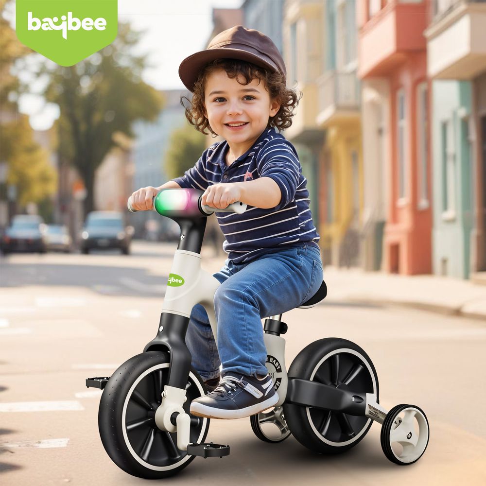 Baybee - Buzzy 2-In-1 Convertible Baby Tricycle - Black