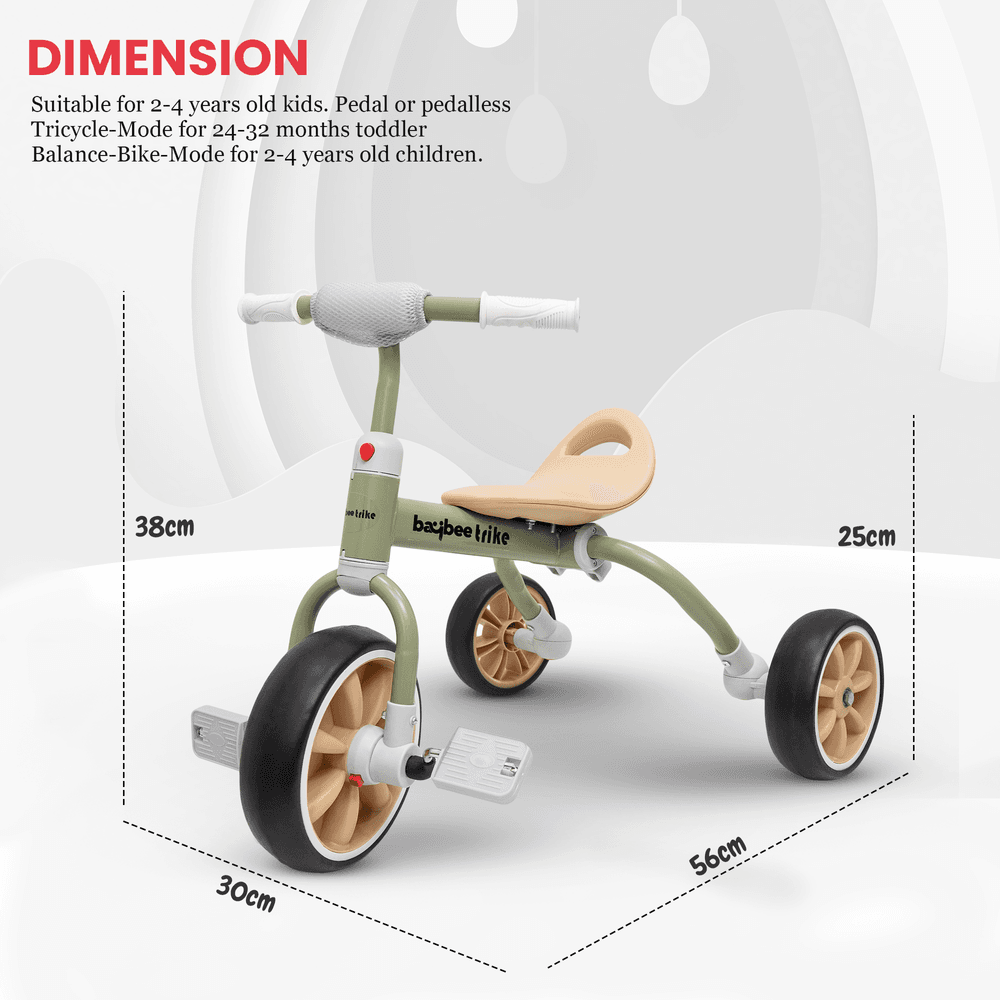 Baybee - Trikona Tricycle For Kids - Green