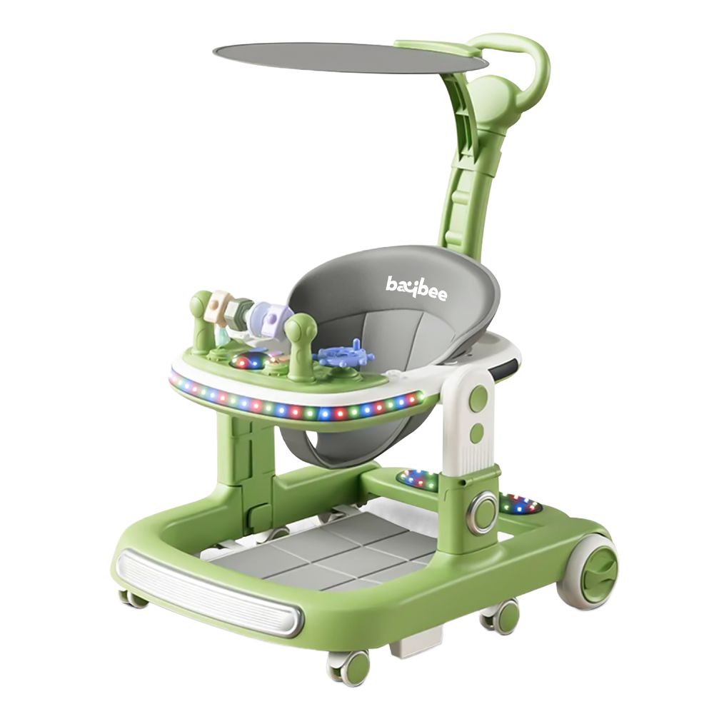 Baybee - 2-In-1 Push Baby Walker - Green