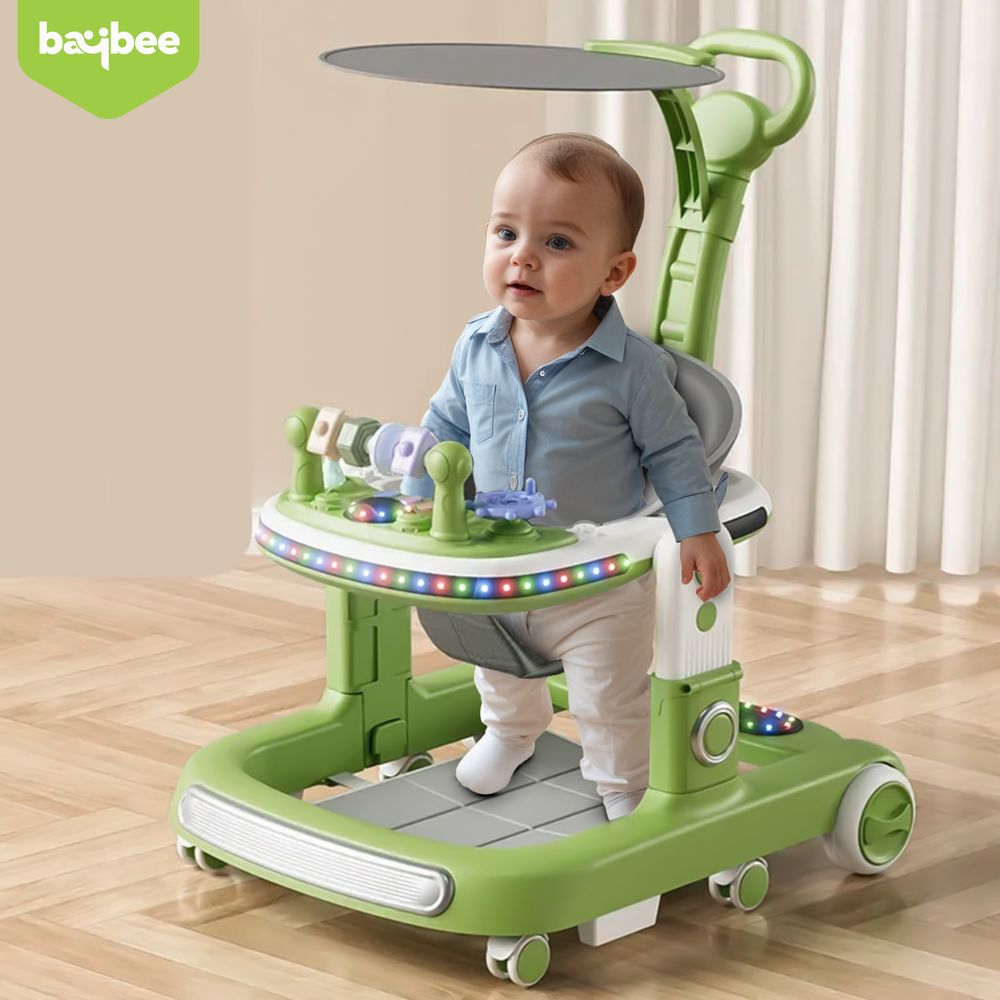 Baybee - 2-In-1 Push Baby Walker - Green