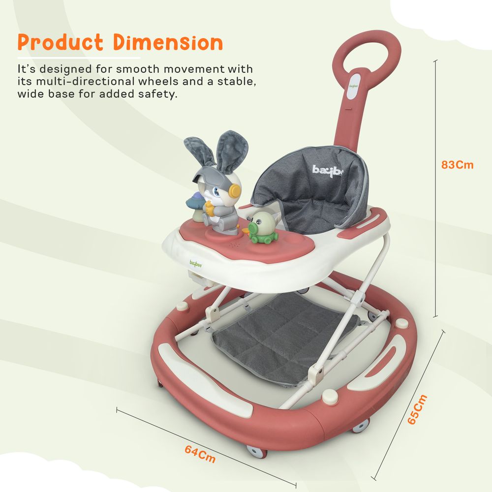 بايبي - مشاية أطفال 3 في 1 مع وضعية هزازة