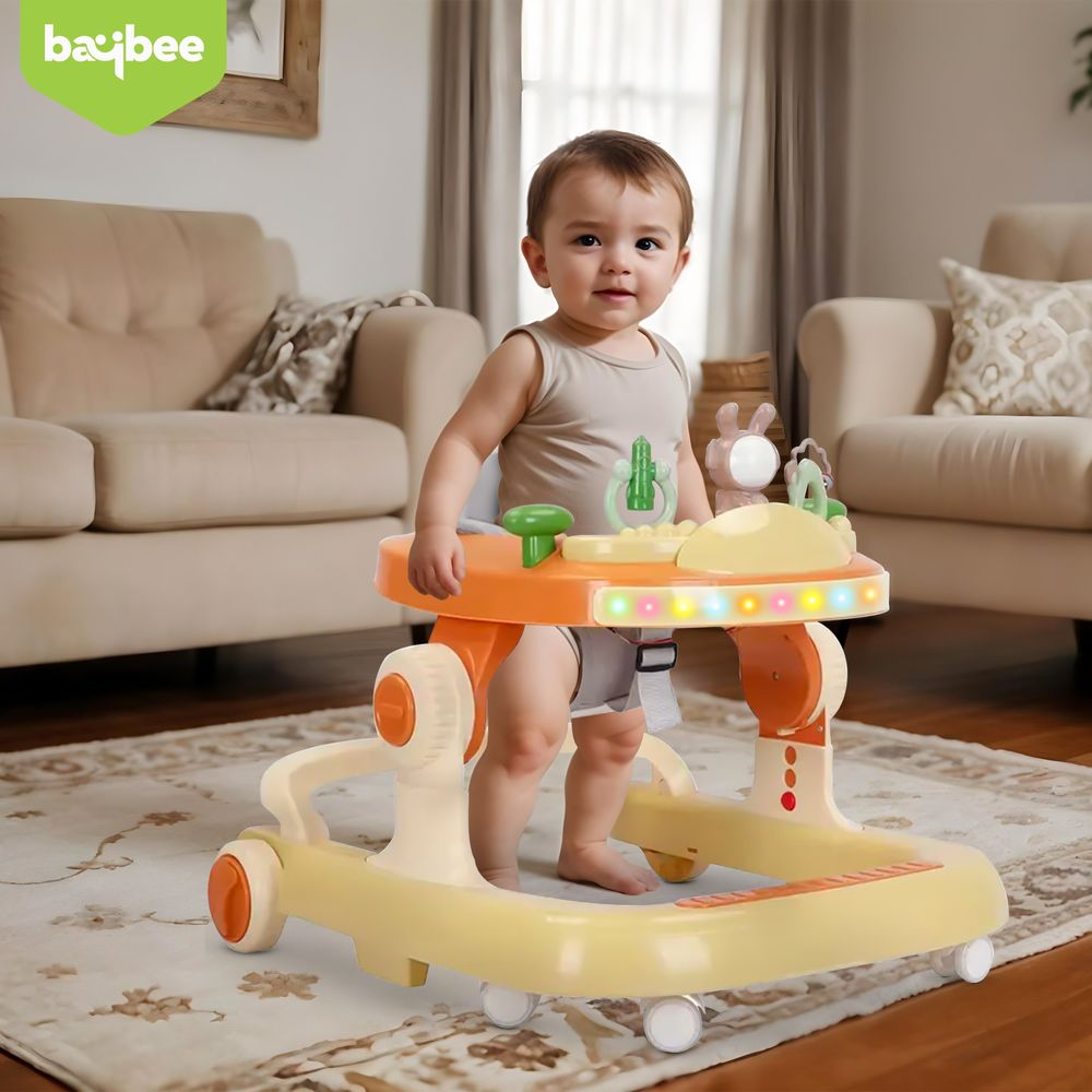 Baybee - 2-In-1 Push Baby Walker - Yellow
