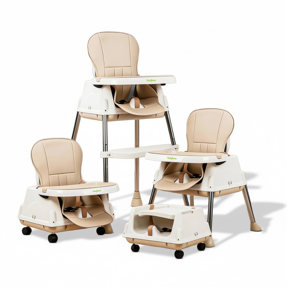 Baybee 4-In-1 Convertible Baby High Chair - Beige