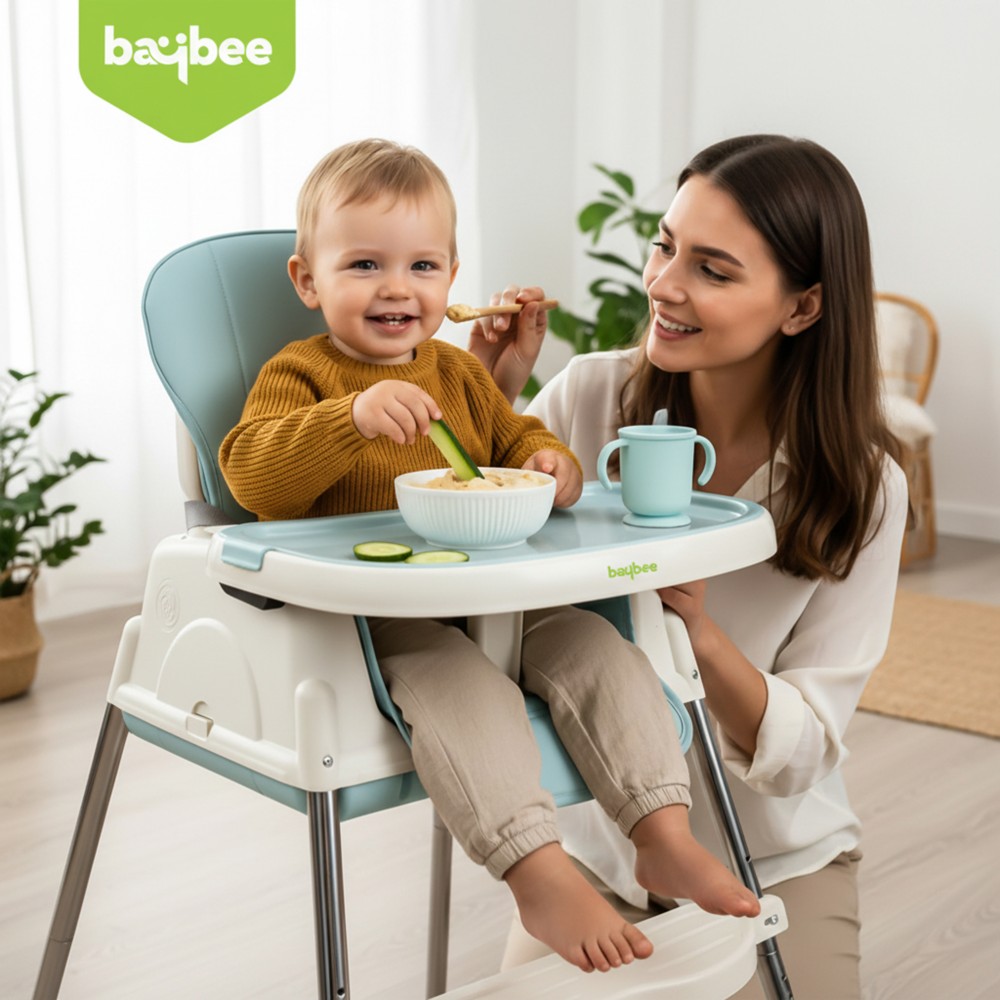 Baybee 4-In-1 Convertible Baby High Chair - Blue