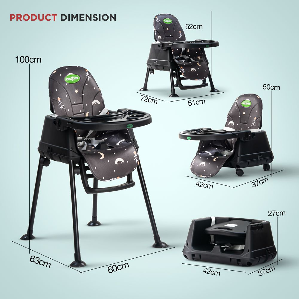 Baybee - 4-in-1 Convertible Baby High Chair