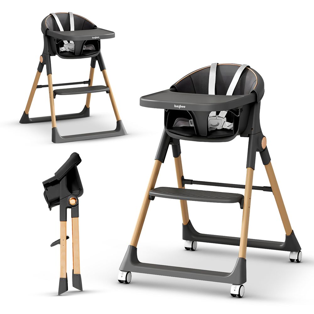 Baybee - 3-In-1 Premium Convertible Baby High Chair - Multicolor
