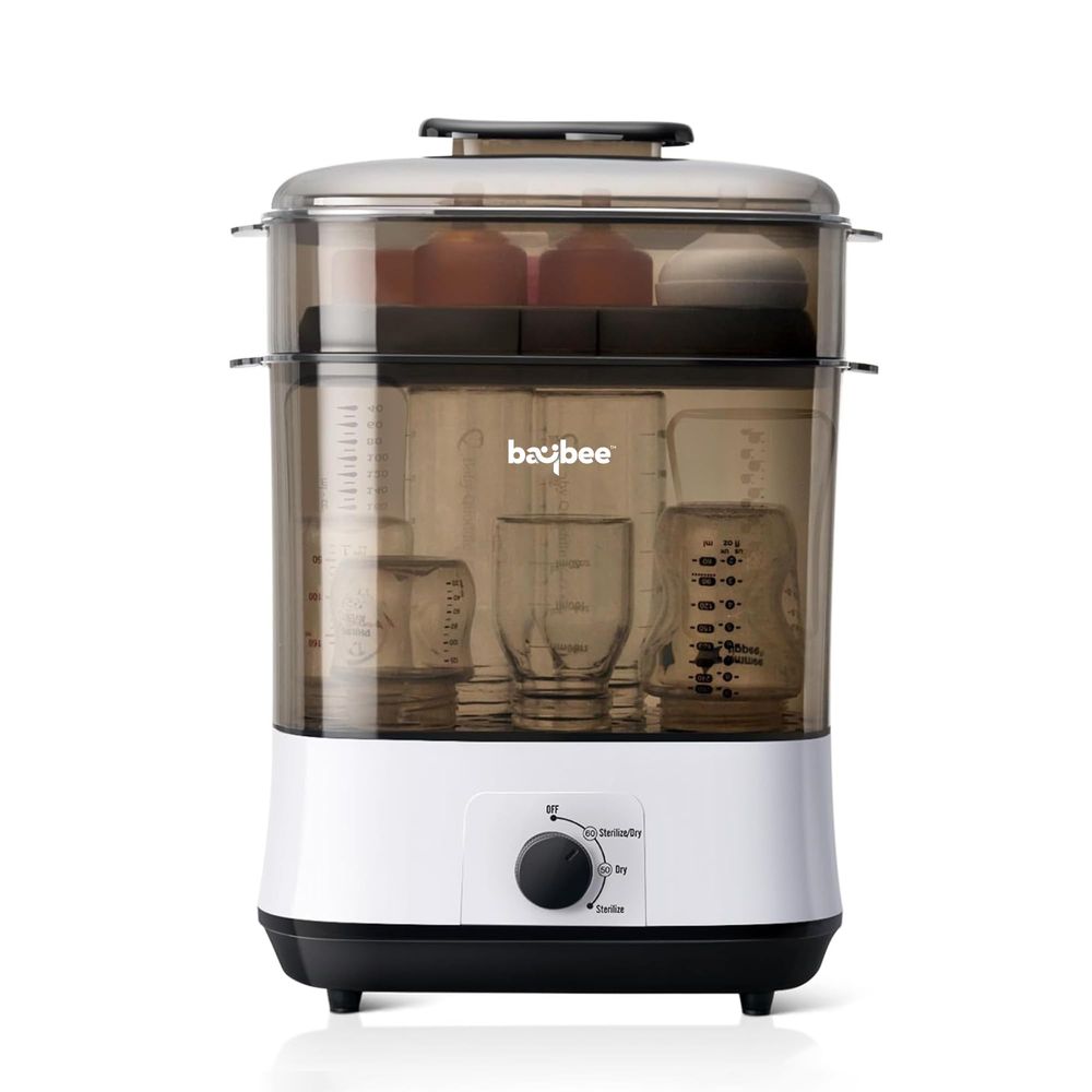 Baybee - Puresteam Baby Bottle Sterilizer & Dryer - Electric Steam - 8 Bottle Capacity - BPA-Free