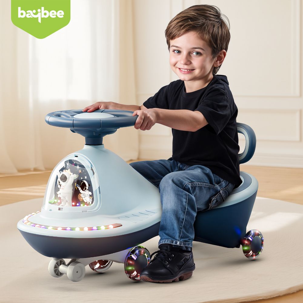 Baybee - Astro Kids Manual Ride-On Magic Swing Car - Multicolor
