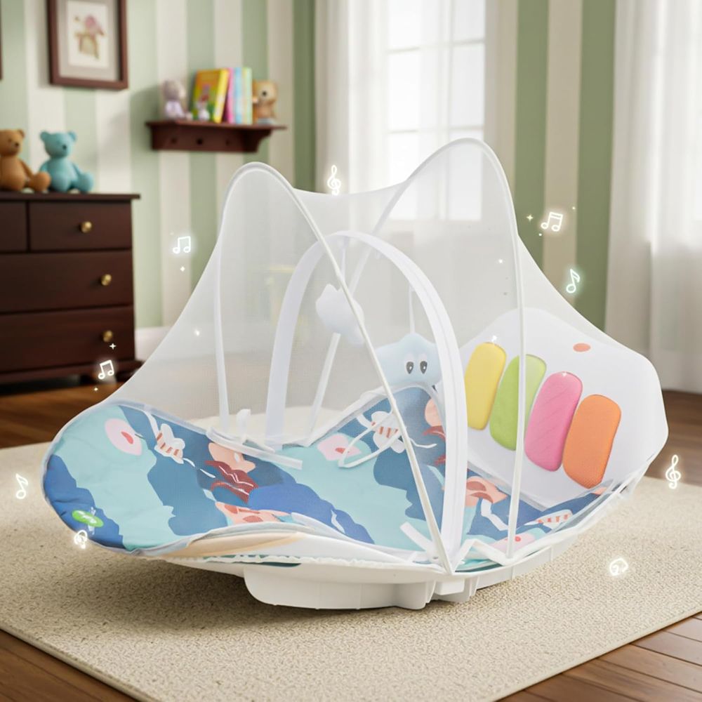 بايبي - صالة ألعاب وكرسي هزاز للأطفال 4 في 1