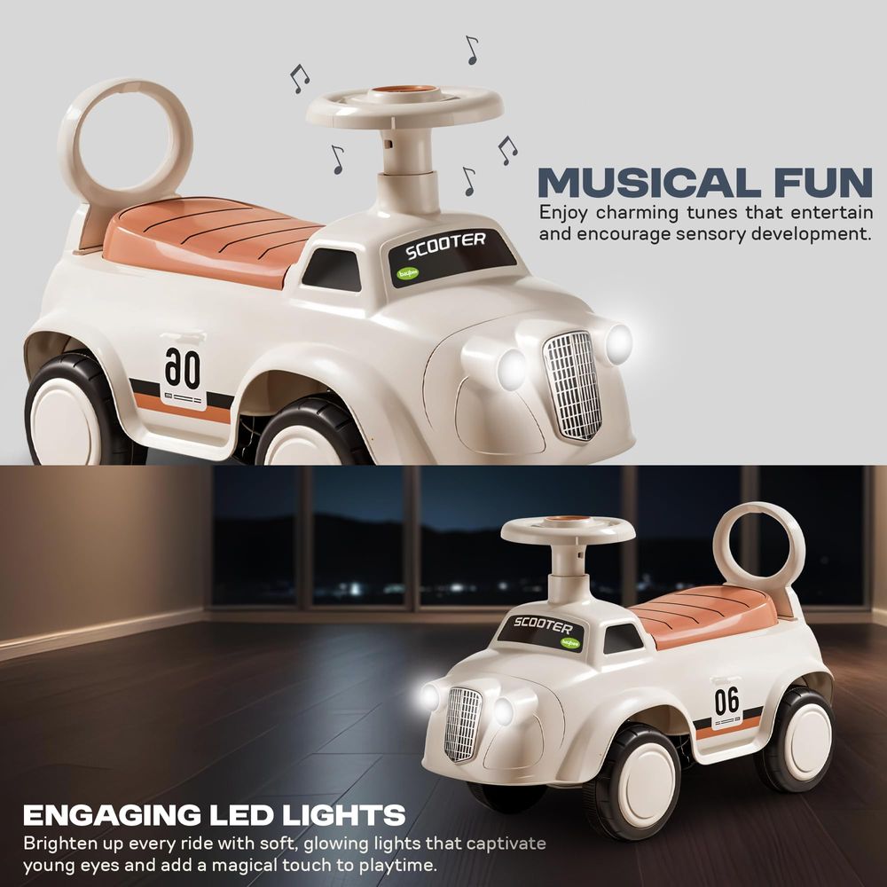 Baybee - Poco Ride-On Push Car - White