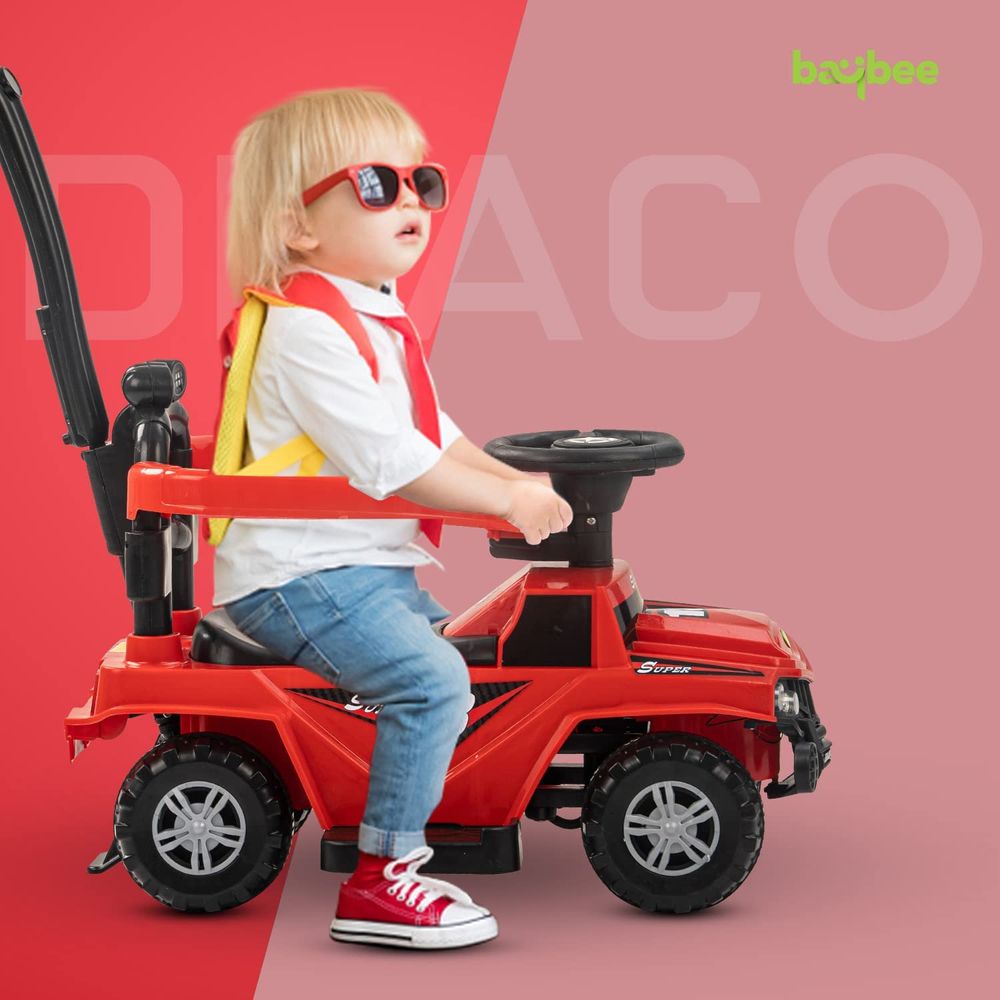 baybee - Draco Ride On Baby Car For Baby & Kids - Red