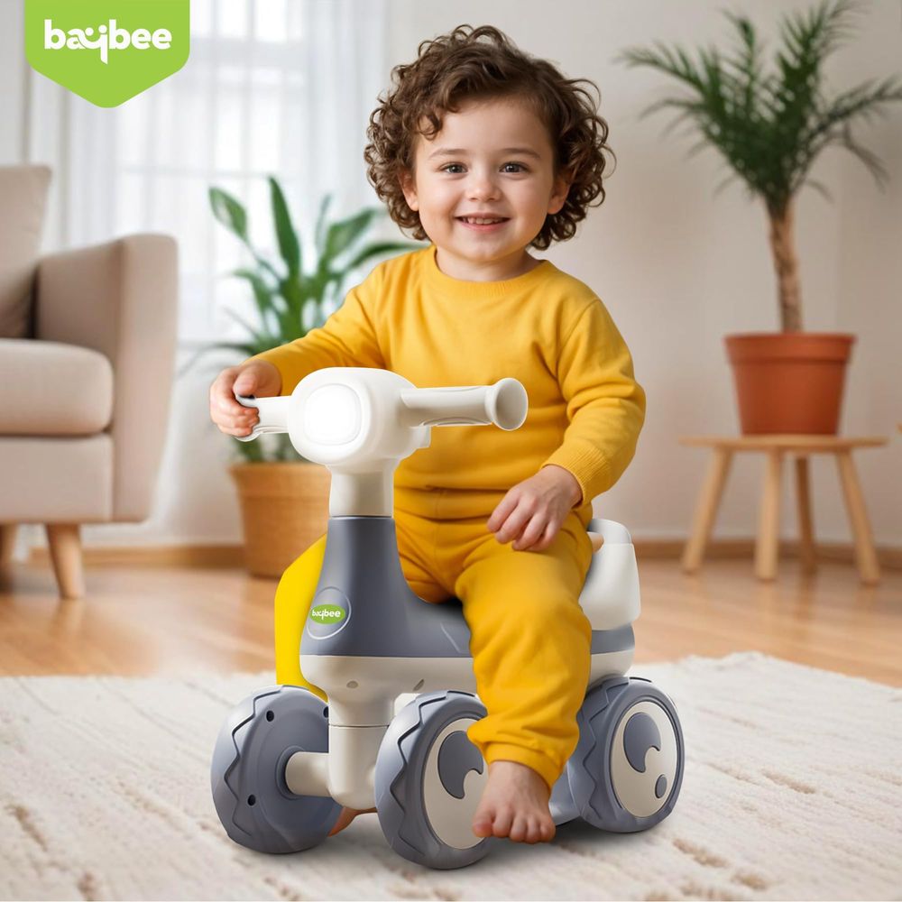 Baybee - Wiggle Baby Manual Ride-On - White/Blue