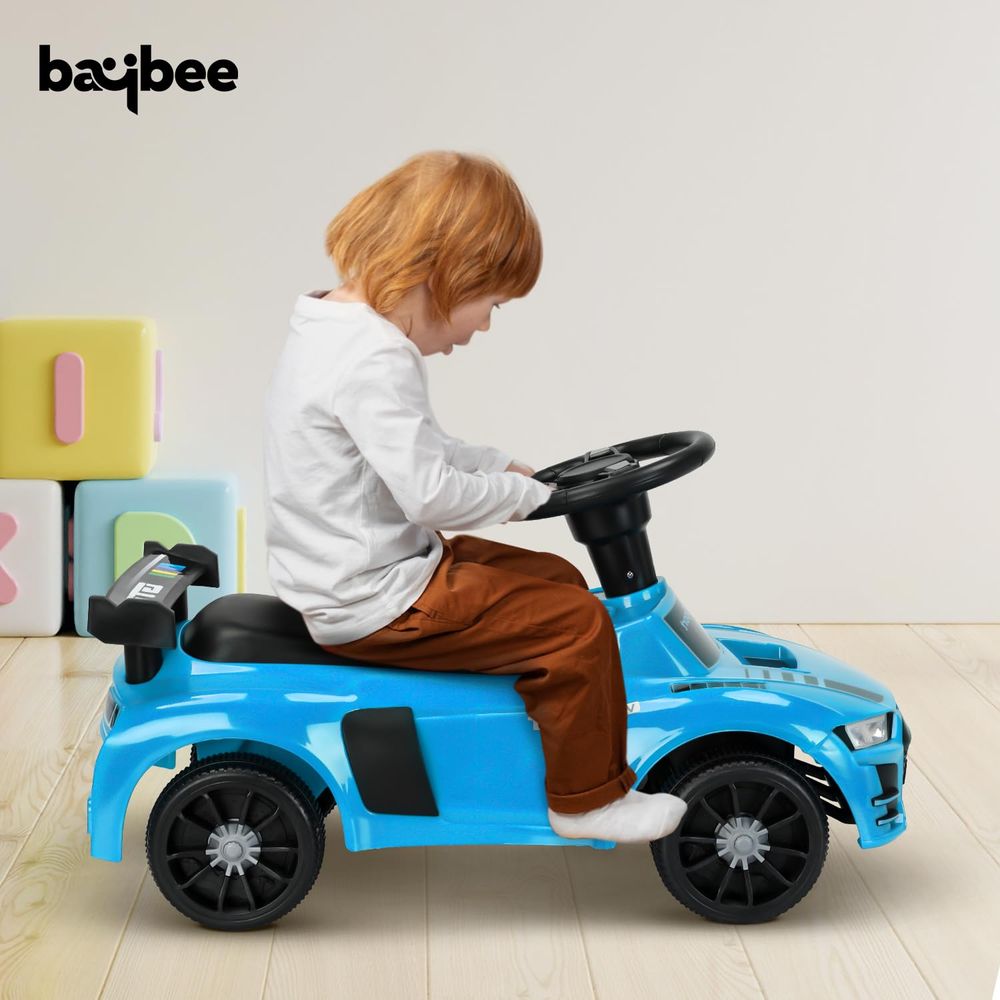 baybee - Bufi Push Ride On Car For Kids - Blue