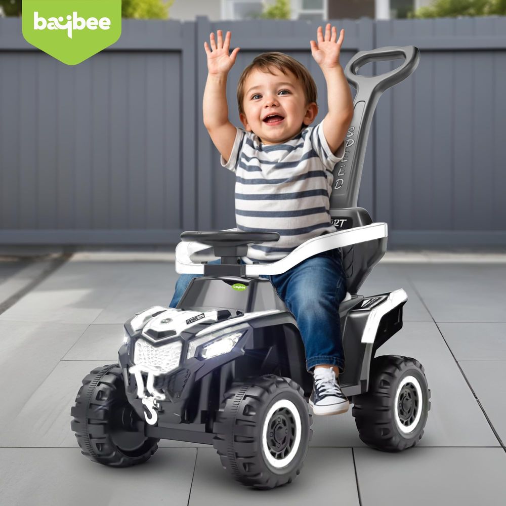 baybee - Monster 2 In 1 Baby Ride On Push Car For Kids - White