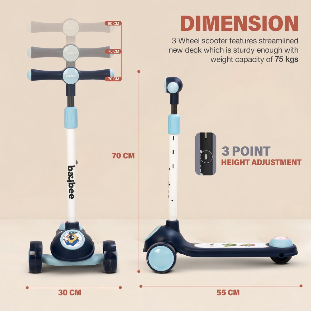 بايبي - سكوتر رولو للأطفال - أزرق
