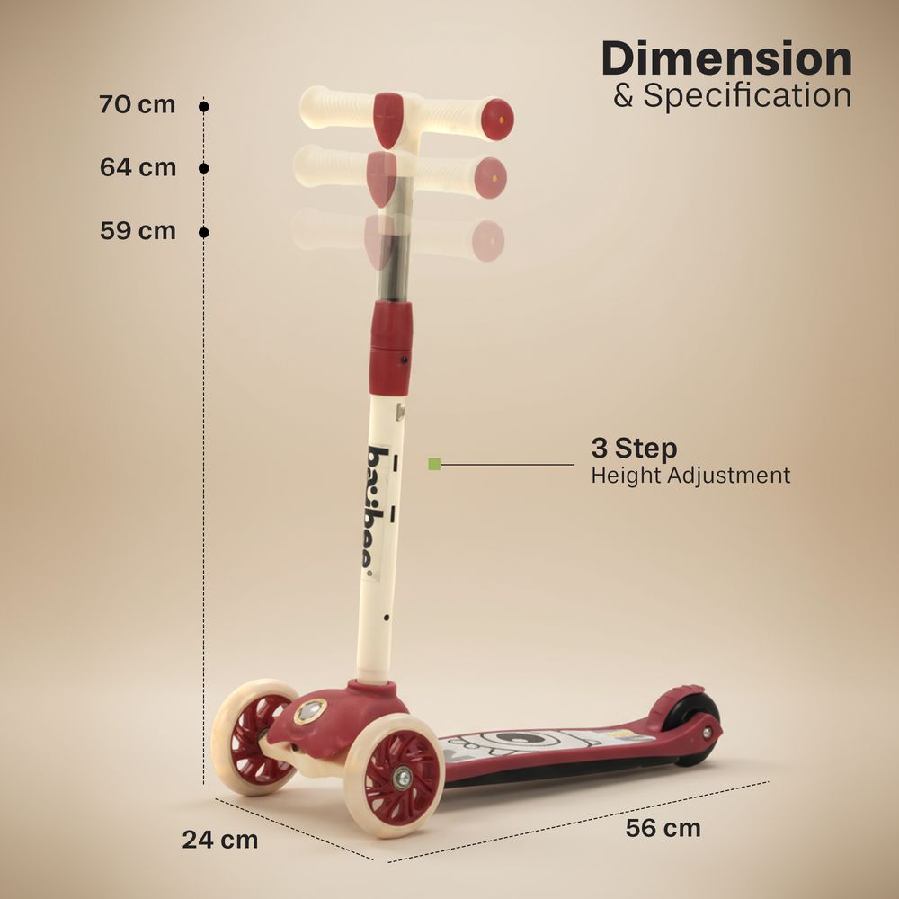 بايبي - سكوتر أطفال بثلاث عجلات - متعدد الألوان